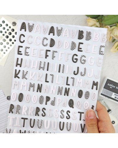 Dunaon - Autocollants alphabet puffy - 31