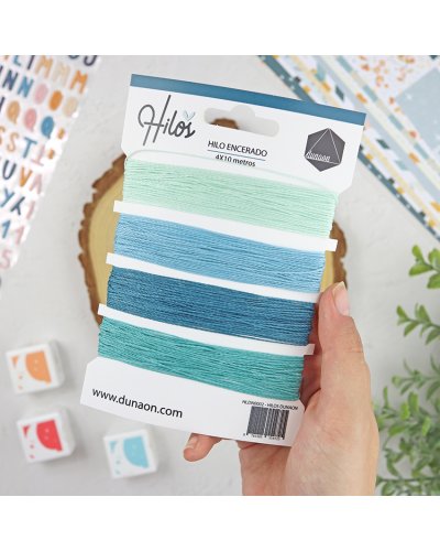 Fils cirés - Bleu | Dunaon