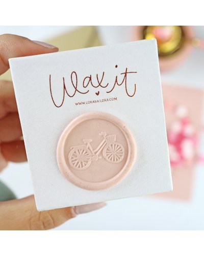 Lora Bailora - Sceau en laiton - Bicyclette - Wax It