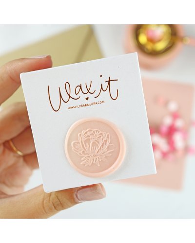 Sceau en laiton - Pivoine - Wax It | Lora Bailora