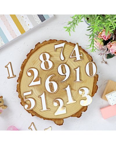 Chipboard Chiffres - Baby M | Lora Bailora