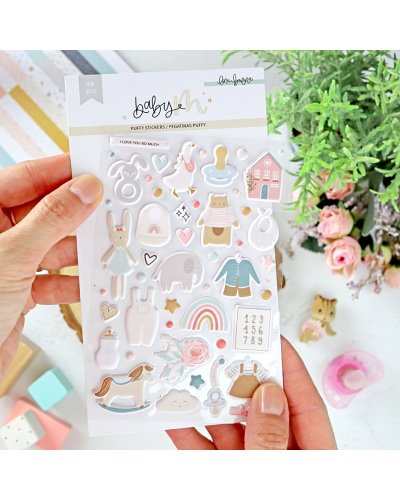 Autocollants puffy - Illustrations - Baby M | Lora Bailora
