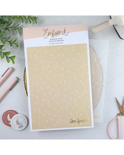 Classeur de gaufrage - Coeurs - Emboss it | Lora Bailora
