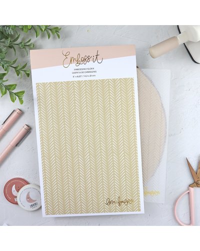 Classeur de gaufrage - Chevrons - Emboss it | Lora Bailora