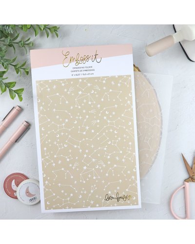 Classeur de gaufrage - Pluie d'étoiles - Emboss it | Lora Bailora