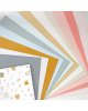 Lora Bailora - Kit papiers 30x30cm Faux-unis - Baby M