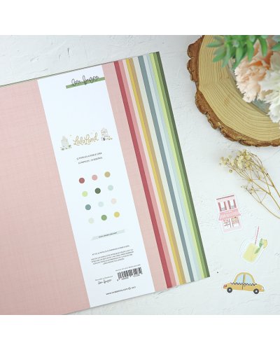 Lora Bailora - Kit papiers 30x30cm Faux-unis - Lala Land