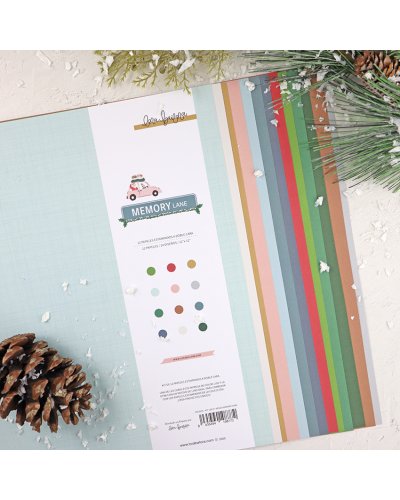 Lora Bailora - Kit papiers 30x30cm Faux-unis - Memory Lane