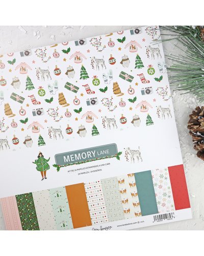 Lora Bailora - Bloc papiers 30x30cm - Memory Lane