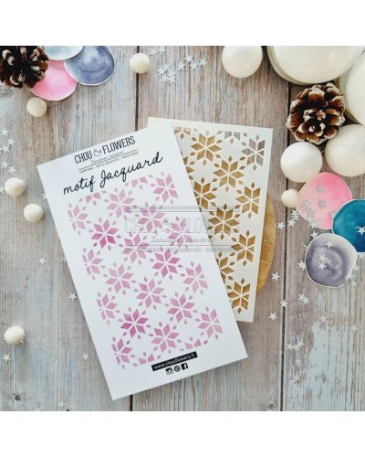 Chou & Flowers - Pochoir - Motif Jacquard - Altitude