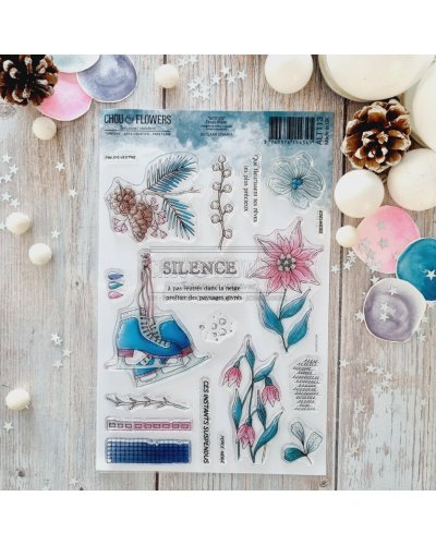 Tampon clear A5 - Fleurs d'hiver - Altitude | Chou & Flowers