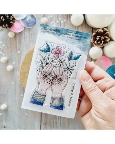 Tampon clear A7 - Mains enneigées - Altitude | Chou & Flowers