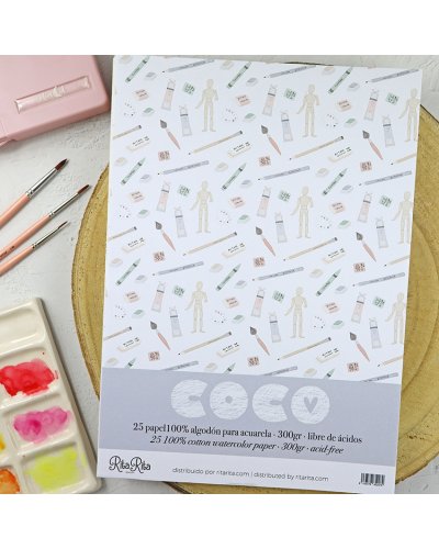 COCO - Papier aquarelle 100% coton - format A4