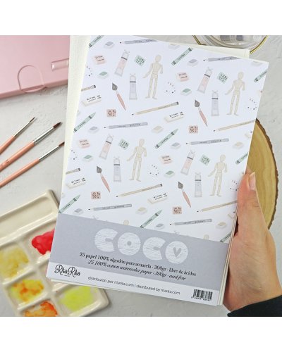 COCO - Papier aquarelle 100% coton - format A5