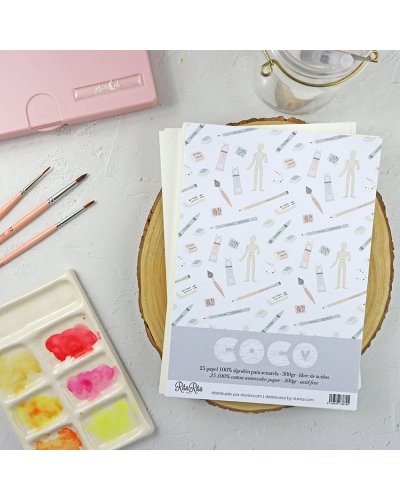 COCO - Papier aquarelle 100% coton - format A6