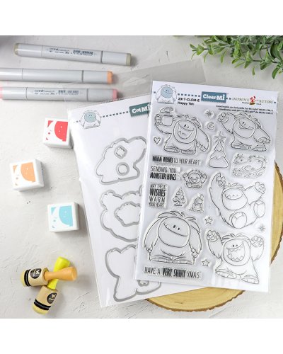 Tampons & Dies A5 - Happy Yeti | Cut-Mi