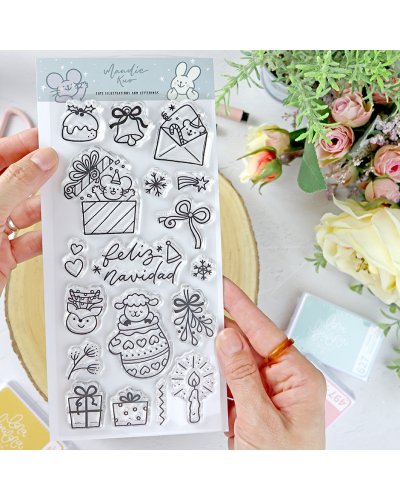 Lora Bailora - Tampon clear Navidad cuqui de Mandie Kuo 