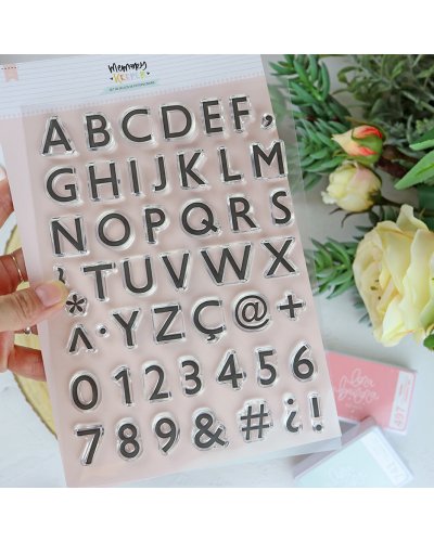 Tampon clear - ABC Ombres pleines - Memory Loquer | Lora Bailora