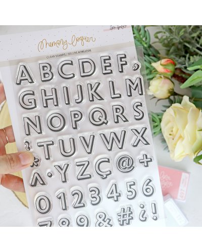 Tampon clear - ABC Ombres portées - Memory Loquer | Lora Bailora