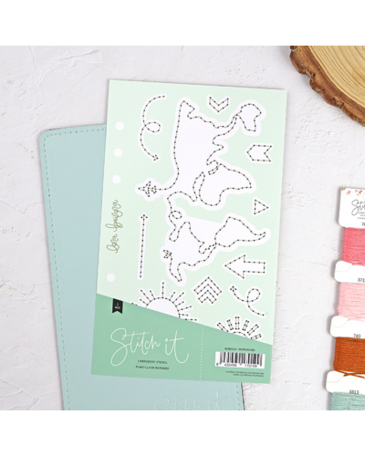 Pochoir broderie - Mappemonde - Stitch it | Lora Bailora