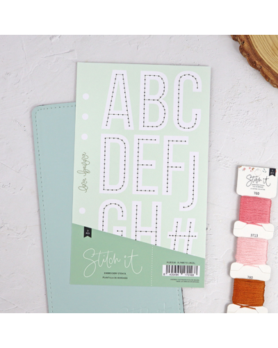 Stitch it - pochoir broderie alphabet et symboles
