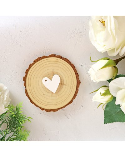 RitaRita - Coeur acrylique blanc