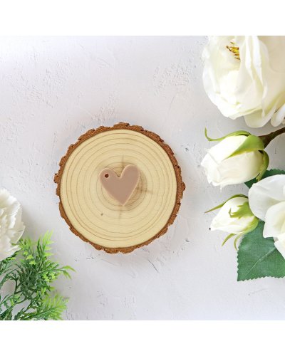 RitaRita - Coeur acrylique beige