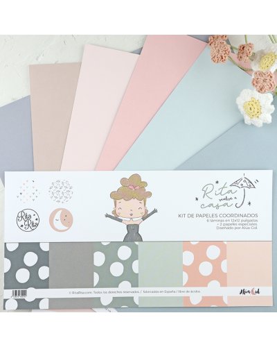 Alúa Cid - Kit papiers spéciaux 30x30cm - Rita vuelve a casa