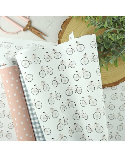 Papier laminé 43x72 - À bicyclette | Alúa Cid