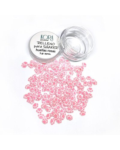 Formes acrylique pour shaker - Pattes roses | Kora Projects