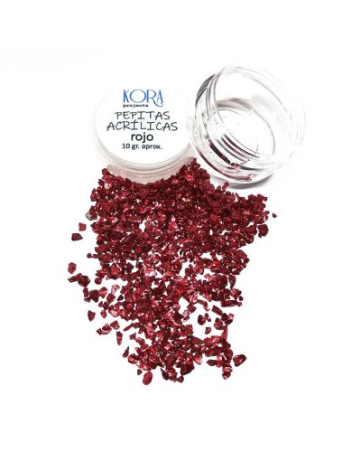 Pépites acrylique pour shaker - Rouge | Kora Projects