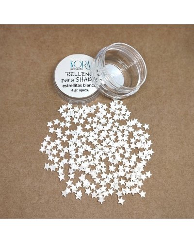 Kora Projects - Formes acrylique pour shaker - Étoiles blanches