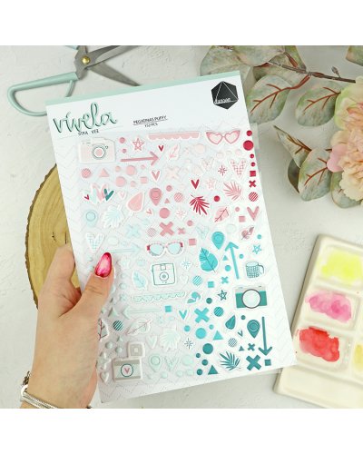 Dunaon - Autocollants puffy - Formes - Vívela otra vez