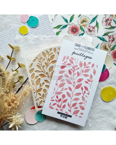 Chou & Flowers - Pochoir - Feuillages - Mon p'tit jardin