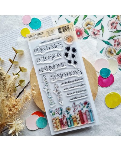 Tampon clear DL - Les mots printemps - Mon p'tit jardin | Chou & Flowers