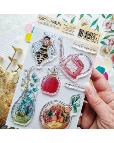 Chou & Flowers - Tampon clear A6 - Organic love - Mon p'tit jardin