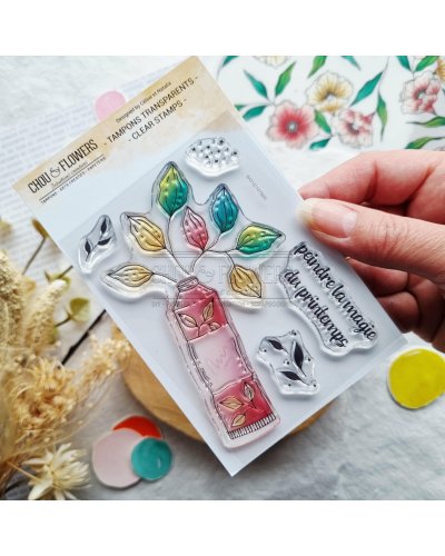 Chou & Flowers - Tampon clear A7 - Tube de peinture - Mon p'tit jardin