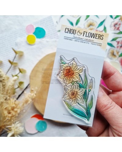 Tampon clear A8 - Jonquille - Mon p'tit jardin | Chou & Flowers