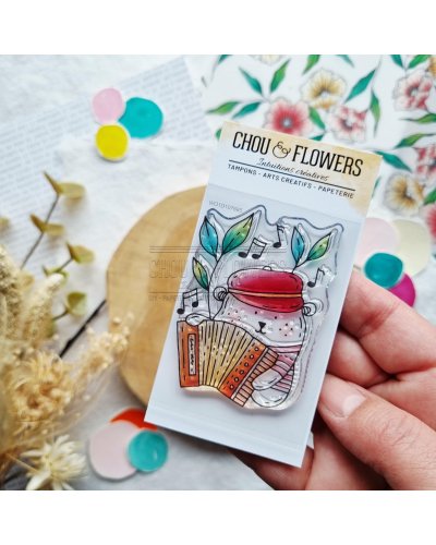 Tampon clear A8 - Doudou musicien - Mon p'tit jardin | Chou & Flowers