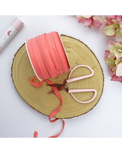 Ruban élastique velvet au mètre - Corail | RitaRita