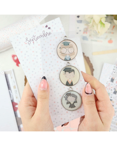 Alúa Cid - Lot de 3 Maxi Breloques - Septiembre