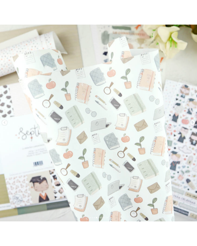 Papier laminé 32x45 - Icônes de bureau - Septiembre| Alúa Cid