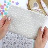Coupon de tissu - Coeurs moutarde - Ohana creativa | Alúa Cid