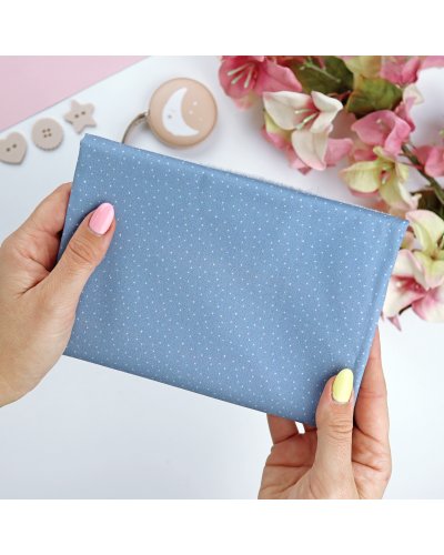 Coupon de tissu - Bleu plumetis - Ohana creativa | Alúa Cid