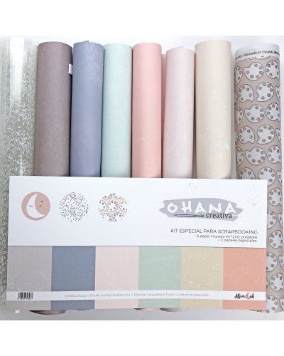 Alúa Cid - Kit papiers spéciaux 30x30cm - Ohana creativa