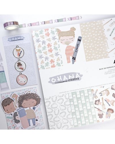 Alúa Cid - Bloc papiers 30x30cm - Ohana creativa