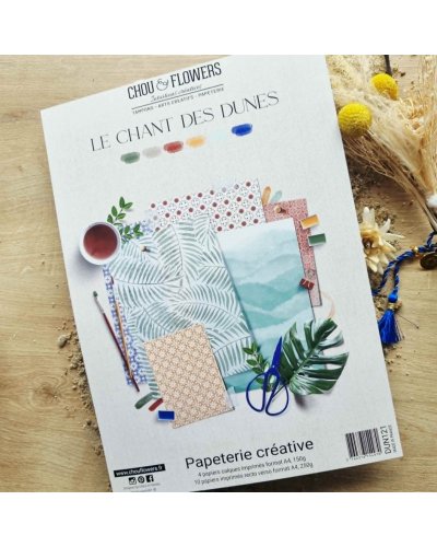 Chou & Flowers - Kit papiers A4 - Le chant des dunes
