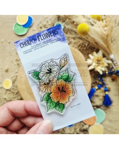 Tampon clear A8 - Fleurs exotiques - Le chant des dunes | Chou & Flowers