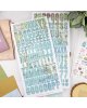 Autocollants alphabet chipboard - Compás | Lora Bailora