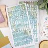 Autocollants alphabet chipboard - Compás | Lora Bailora